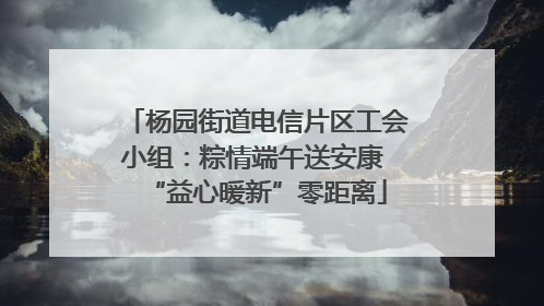 杨园街道电信片区工会小组：粽情端午送安康 “益心暖新”零距离