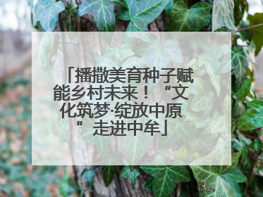 播撒美育种子赋能乡村未来！“文化筑梦·绽放中原”走进中牟