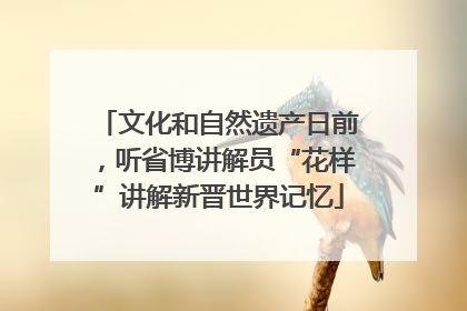 文化和自然遗产日前，听省博讲解员“花样”讲解新晋世界记忆