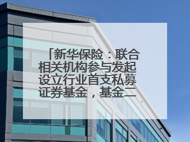 新华保险：联合相关机构参与发起设立行业首支私募证券基金，基金二期200亿元已募集完毕