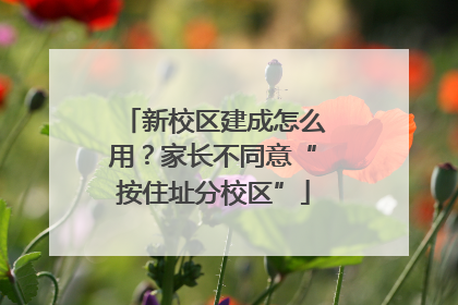 新校区建成怎么用？家长不同意“按住址分校区”