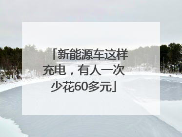 新能源车这样充电，有人一次少花60多元