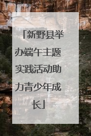 新野县举办端午主题实践活动助力青少年成长
