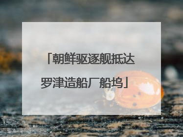 朝鲜驱逐舰抵达罗津造船厂船坞