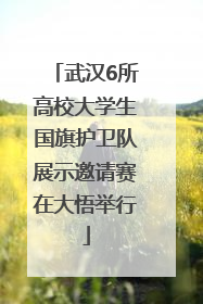 武汉6所高校大学生国旗护卫队展示邀请赛在大悟举行
