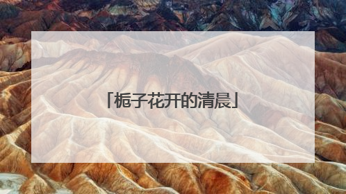 栀子花开的清晨