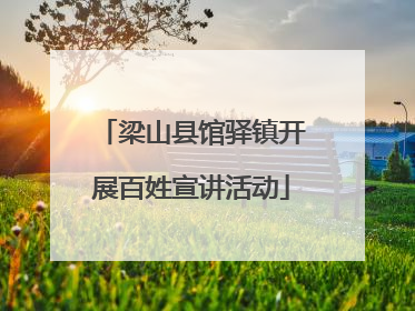 梁山县馆驿镇开展百姓宣讲活动