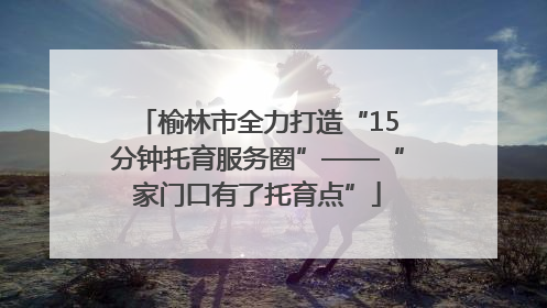 榆林市全力打造“15分钟托育服务圈”——“家门口有了托育点”