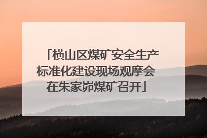 横山区煤矿安全生产标准化建设现场观摩会在朱家峁煤矿召开