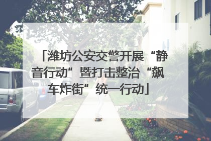 潍坊公安交警开展“静音行动”暨打击整治“飙车炸街”统一行动