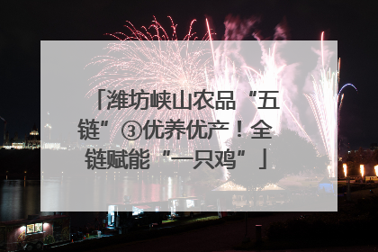 潍坊峡山农品“五链”③优养优产！全链赋能“一只鸡”