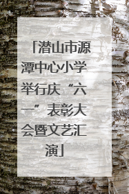 潜山市源潭中心小学举行庆“六一”表彰大会暨文艺汇演