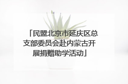 民盟北京市延庆区总支部委员会赴内蒙古开展捐赠助学活动