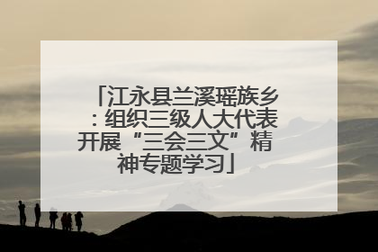 江永县兰溪瑶族乡：组织三级人大代表开展“三会三文”精神专题学习