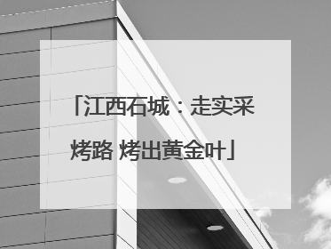 江西石城：走实采烤路 烤出黄金叶