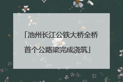 池州长江公铁大桥全桥首个公路梁完成浇筑