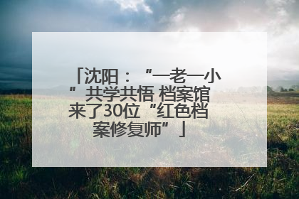 沈阳：“一老一小”共学共悟 档案馆来了30位“红色档案修复师”