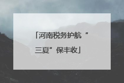 河南税务护航“三夏”保丰收