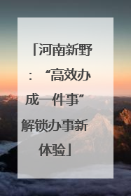河南新野：“高效办成一件事”解锁办事新体验