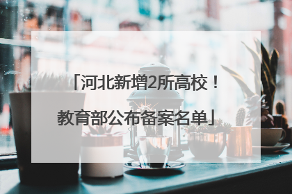 河北新增2所高校！教育部公布备案名单