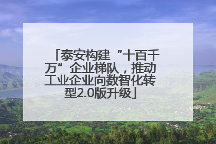 泰安构建“十百千万”企业梯队，推动工业企业向数智化转型2.0版升级