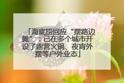 海底捞回应“摆路边摊”：已在多个城市开设了露营火锅、夜宵外摆等户外业态
