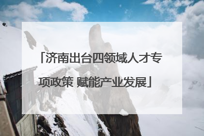 济南出台四领域人才专项政策 赋能产业发展
