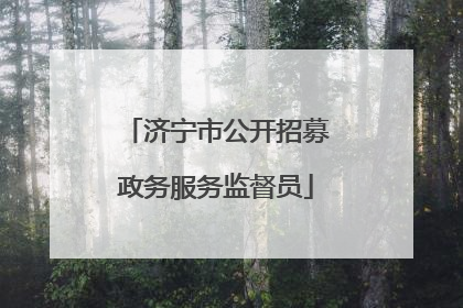 济宁市公开招募政务服务监督员