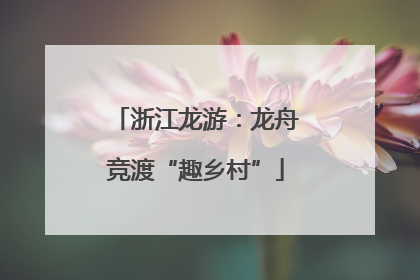 浙江龙游：龙舟竞渡“趣乡村”