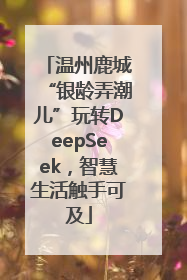 温州鹿城“银龄弄潮儿”玩转DeepSeek，智慧生活触手可及