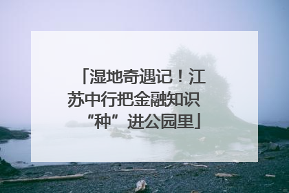 湿地奇遇记！江苏中行把金融知识“种”进公园里