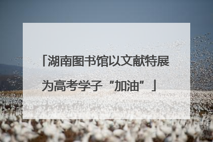 湖南图书馆以文献特展为高考学子“加油”