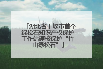 湖北省十堰市首个绿松石知识产权保护工作站硬核保护“竹山绿松石”