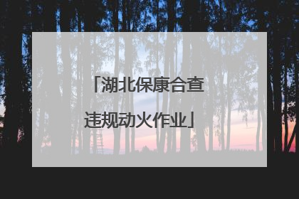 湖北保康合查违规动火作业