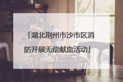 湖北荆州市沙市区消防开展无偿献血活动