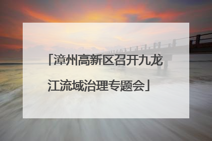 漳州高新区召开九龙江流域治理专题会