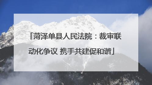 菏泽单县人民法院：裁审联动化争议 携手共建促和谐