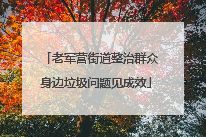 老军营街道整治群众身边垃圾问题见成效