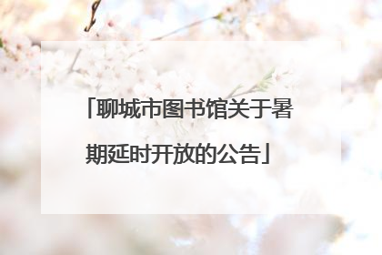 聊城市图书馆关于暑期延时开放的公告