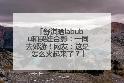 舒淇晒labubu和哭娃合影：一同去郊游！网友：这是怎么火起来了？