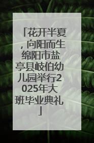 花开半夏，向阳而生 绵阳市盐亭县岐伯幼儿园举行2025年大班毕业典礼