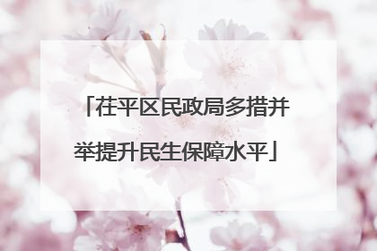 茌平区民政局多措并举提升民生保障水平