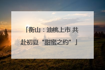 衡山：油桃上市 共赴初夏“甜蜜之约”