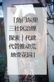 角门东里三社区治理探索｜代建代管推动荒地变花园