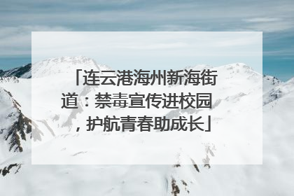 连云港海州新海街道：禁毒宣传进校园，护航青春助成长