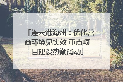 连云港海州：优化营商环境见实效 重点项目建设热潮涌动