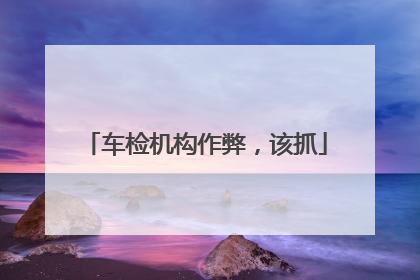 车检机构作弊，该抓