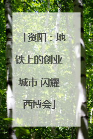 资阳：地铁上的创业城市 闪耀西博会