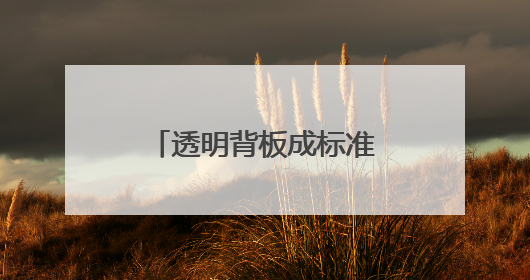 透明背板成标准配置 2K档手机拼起外观设计