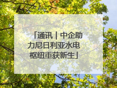 通讯｜中企助力尼日利亚水电枢纽重获新生